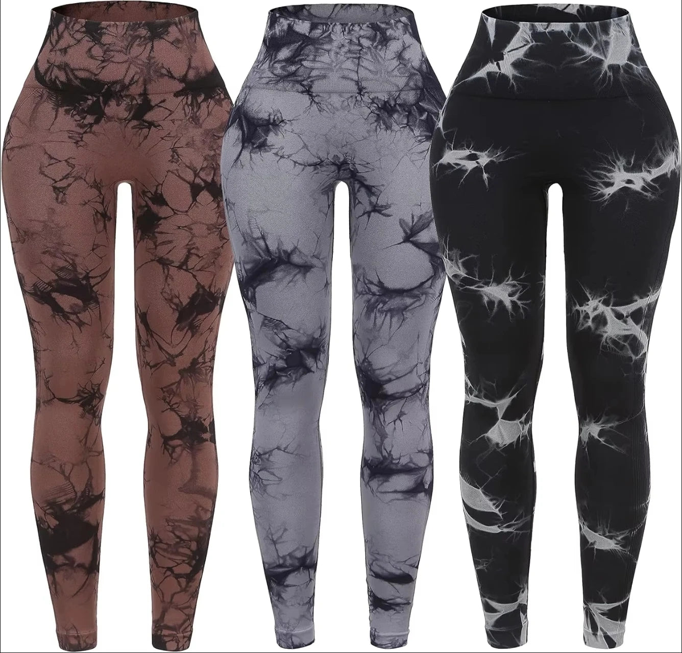 Legging Yoga Femme Taille Haute Seamless avec Effet Push-Up – Collants Fitness Longueur Cheville