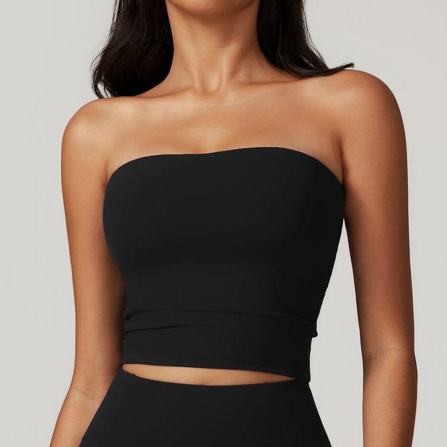 Débardeur de Yoga Sans Bretelles pour Femme – Soutien-Gorge de Sport Sexy avec Dos Nu, Absorption des Chocs et Séchage Rapide