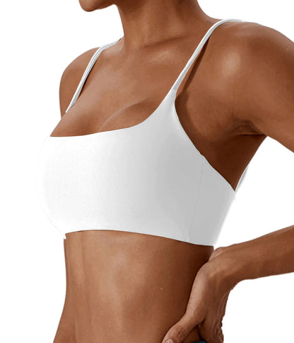 Brassière de sport dos croisé en tissu ultra doux – Top fitness femme de haute qualité, idéal pour yoga, fitness et course
