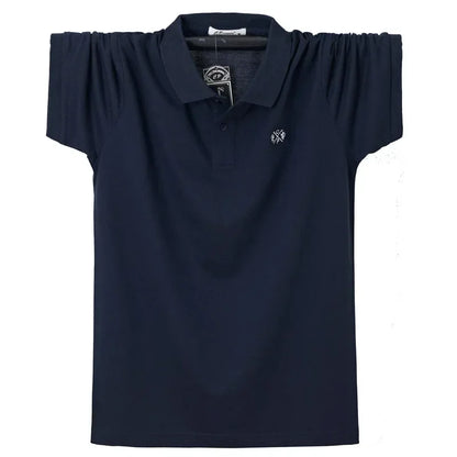 Polo homme été en coton pur – Marque business casual – Manche courte, respirant, doux – Taille jusqu’au 5XL