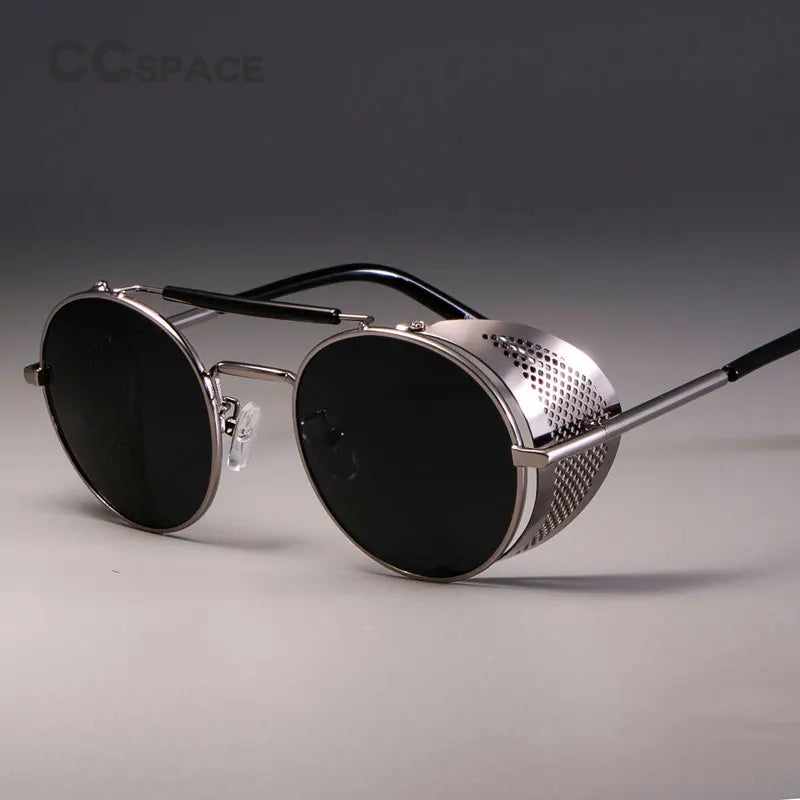 Lunettes de Soleil Rétro Rondes – Style Steampunk Unisexe