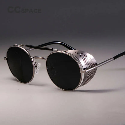 Lunettes de Soleil Rétro Rondes – Style Steampunk Unisexe