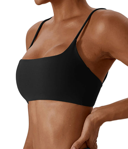 Brassière de sport dos croisé en tissu ultra doux – Top fitness femme de haute qualité, idéal pour yoga, fitness et course
