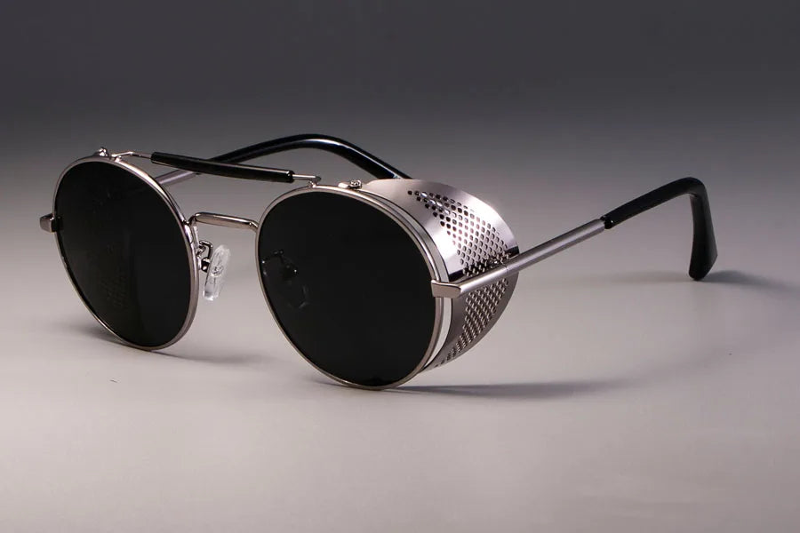 Lunettes de Soleil Rétro Rondes – Style Steampunk Unisexe