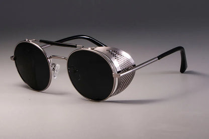 Lunettes de Soleil Rétro Rondes – Style Steampunk Unisexe