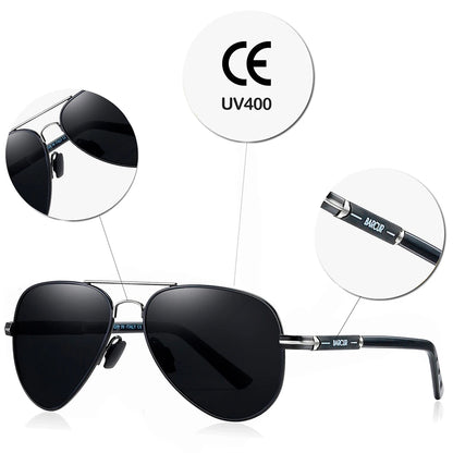 Lunettes de Soleil BARCUR Polarisées pour Homme – Style Pilote