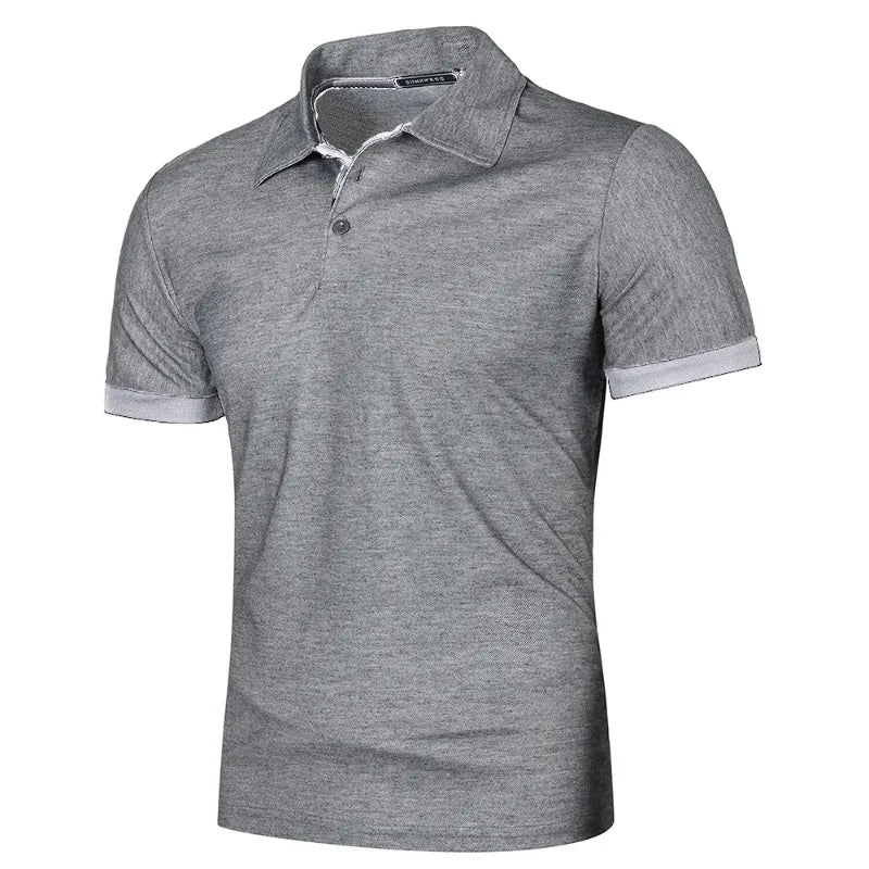 Nouveau Polo Homme à Manches Courtes – Couleur Unie, Streetwear, Léger, Col à Revers, T-shirt Estival pour le Jogging et le Sport