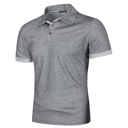 Nouveau Polo Homme à Manches Courtes – Couleur Unie, Streetwear, Léger, Col à Revers, T-shirt Estival pour le Jogging et le Sport