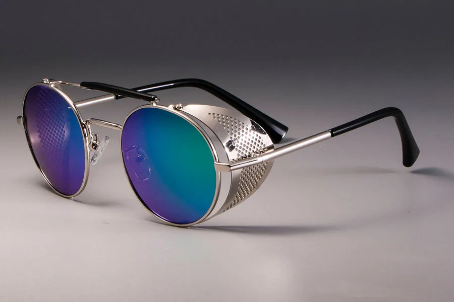 Lunettes de Soleil Rétro Rondes – Style Steampunk Unisexe