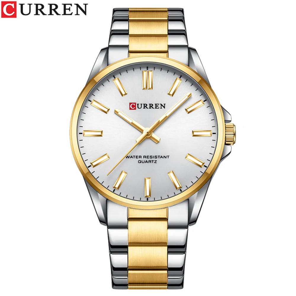 Montre homme CURREN 8225 – Élégance business & style militaire – Bracelet cuir, date, quartz – Cadeau parfait et marque de luxe abordable