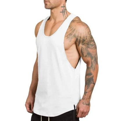 Marque vêtements de sport homme – Débardeur stringer bodybuilding et fitness – Haut d’entraînement musclé