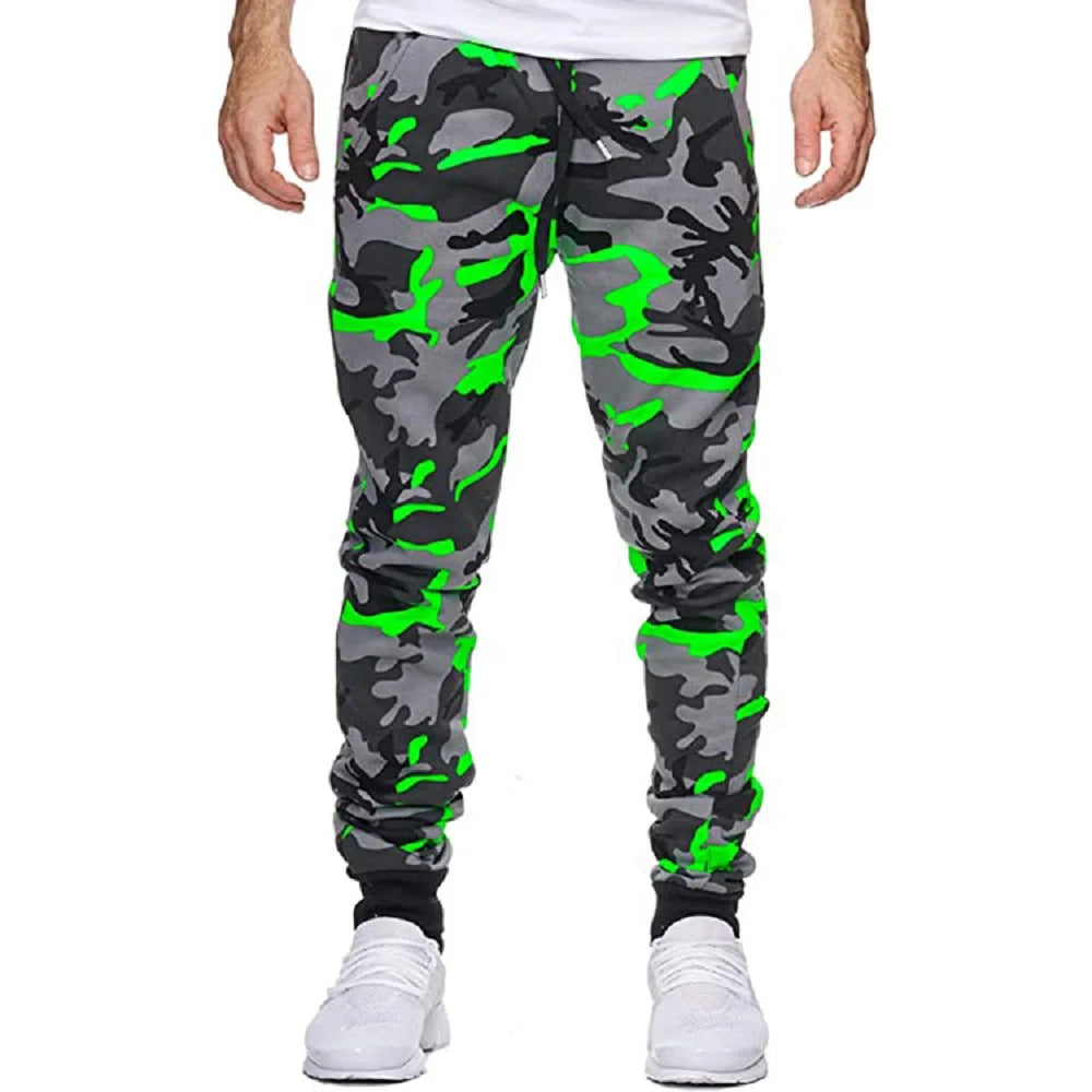 Nouveau pantalon de jogging homme automne-hiver 2025 – Décontracté, camouflage ou uni, avec cordon à la taille, grande taille, idéal pour le sport ou les loisirs