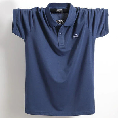 Polo homme été en coton pur – Marque business casual – Manche courte, respirant, doux – Taille jusqu’au 5XL