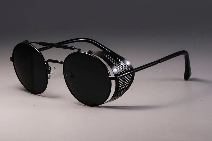 Lunettes de Soleil Rétro Rondes – Style Steampunk Unisexe