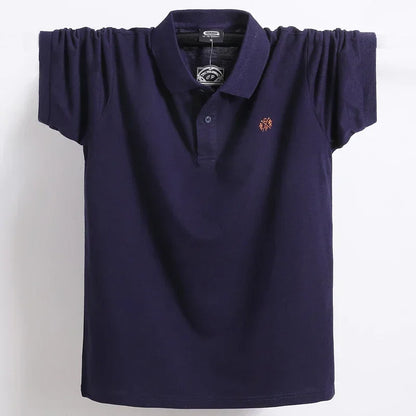 Polo homme été en coton pur – Marque business casual – Manche courte, respirant, doux – Taille jusqu’au 5XL