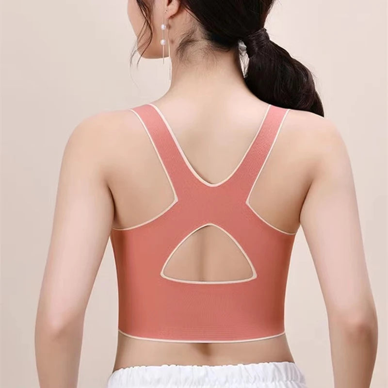 Soutien-gorge Sport Femme No Trace – Sans Armature, Anti-choc, Maintien Rassembleur, Dos Sublimé – Brassière Fitness & Yoga
