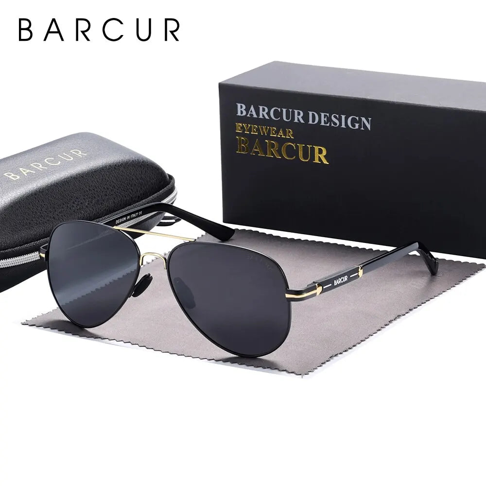 Lunettes de Soleil BARCUR Polarisées pour Homme – Style Pilote