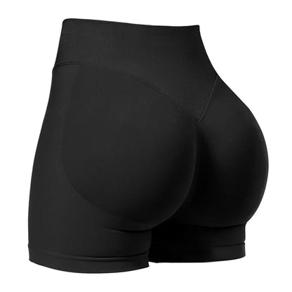 Shorts Femme Seamless – Taille Basse – Yoga et Sport – Haute Élasticité