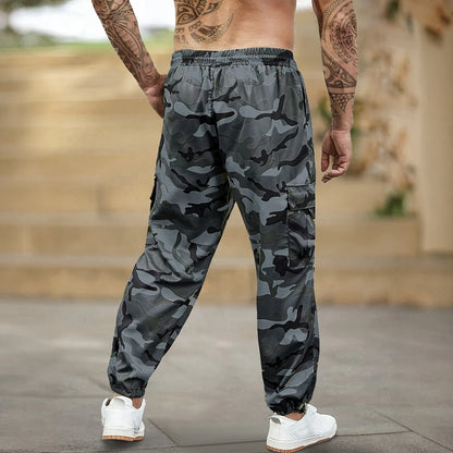 [Pantalon Cargo Camouflage Tendance] Pantalon cargo automne homme, coupe régulière décontractée, avec poches – Idéal pour les activités en plein air