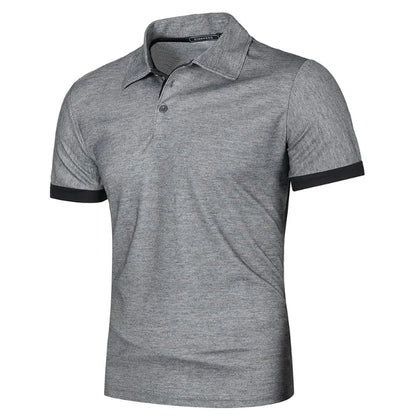 Nouveau Polo Homme à Manches Courtes – Couleur Unie, Streetwear, Léger, Col à Revers, T-shirt Estival pour le Jogging et le Sport