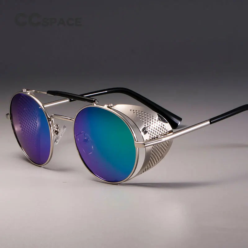 Lunettes de Soleil Rétro Rondes – Style Steampunk Unisexe