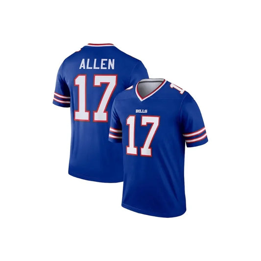 Maillot de football Buffalo 2024-2025 – T-shirt d'entraînement sportif type rugby – Allen #17 – Respirant à manches courtes