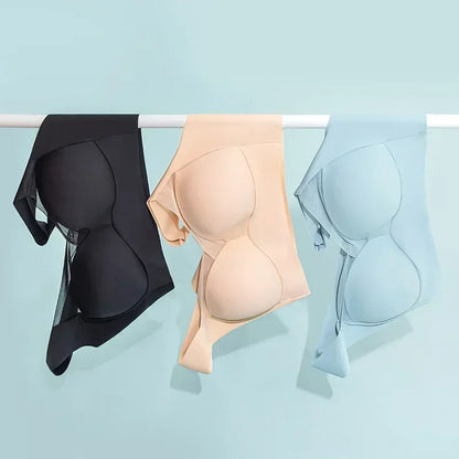 Lot de 3 culottes sans couture pour femme – taille basse, respirantes, sexy, en tissu soyeux uni, invisibles sous les vêtements.