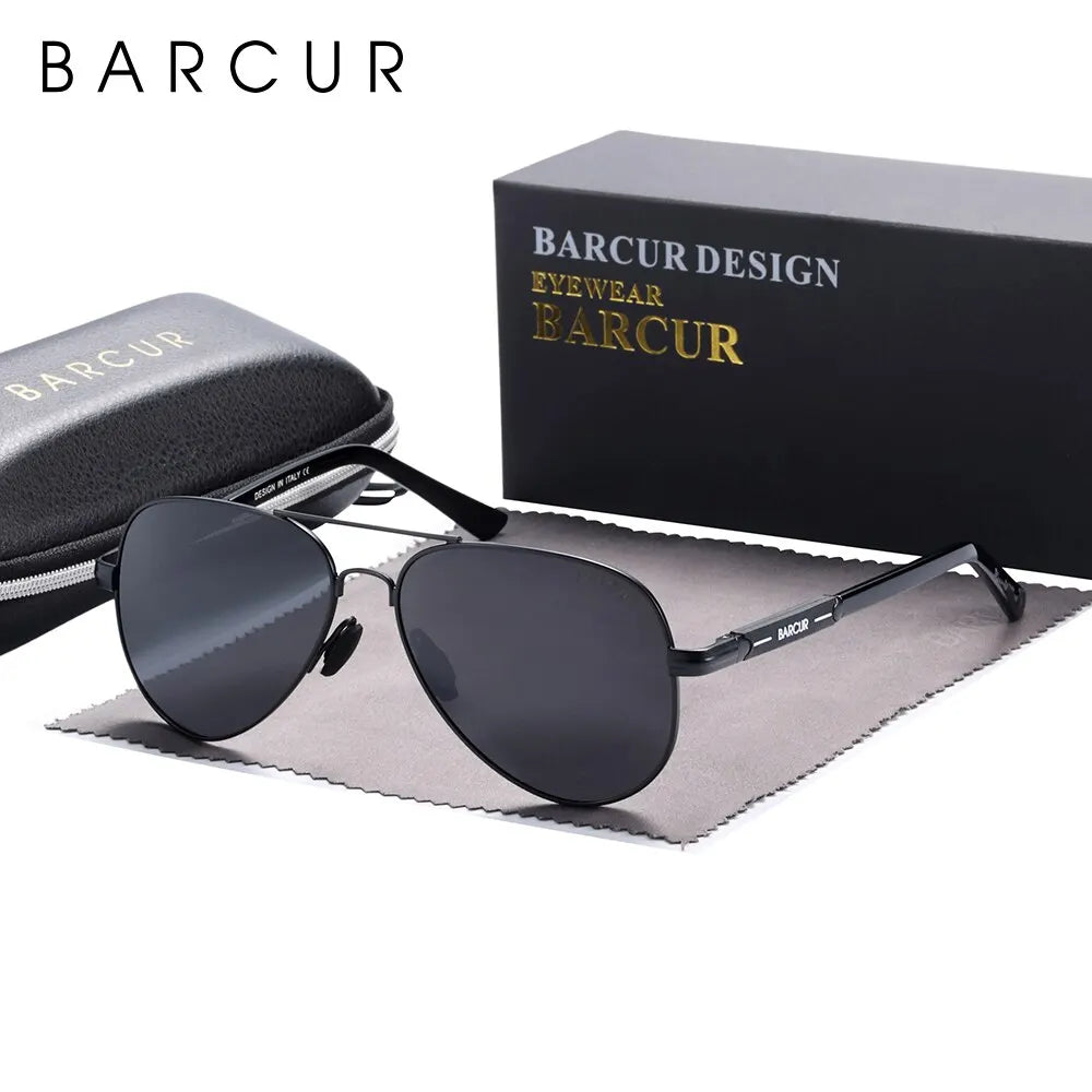 Lunettes de Soleil BARCUR Polarisées pour Homme – Style Pilote