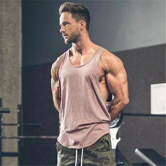 Marque vêtements de sport homme – Débardeur stringer bodybuilding et fitness – Haut d’entraînement musclé