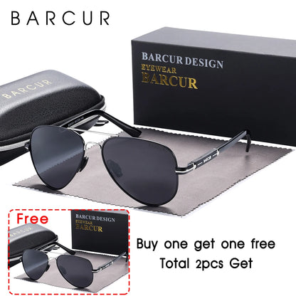 Lunettes de Soleil BARCUR Polarisées pour Homme – Style Pilote