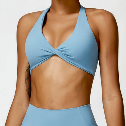Soutien-gorge de sport femme – Sexy avec joli dos, maintien push-up pour gym, course et yoga | Respirant, forme triangle enveloppante