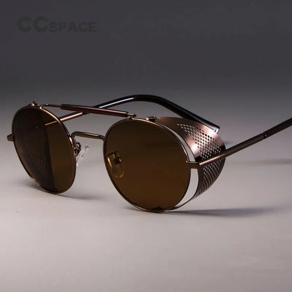 Lunettes de Soleil Rétro Rondes – Style Steampunk Unisexe