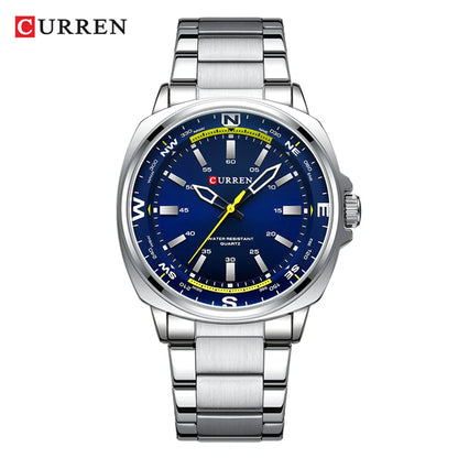 Montre homme CURREN 8225 – Élégance business & style militaire – Bracelet cuir, date, quartz – Cadeau parfait et marque de luxe abordable