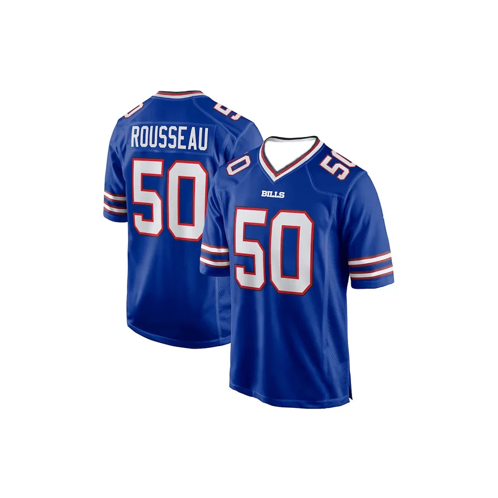 Maillot de football Buffalo 2024-2025 – T-shirt d'entraînement sportif type rugby – Allen #17 – Respirant à manches courtes