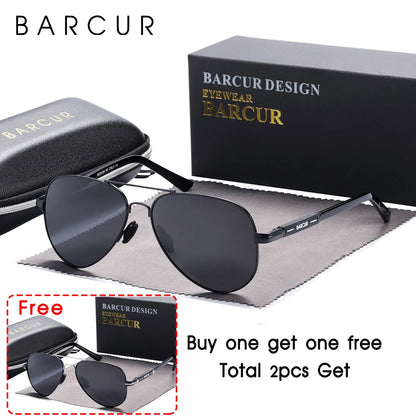 Lunettes de Soleil BARCUR Polarisées pour Homme – Style Pilote