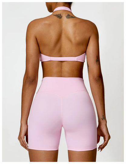 Soutien-gorge de sport femme – Sexy avec joli dos, maintien push-up pour gym, course et yoga | Respirant, forme triangle enveloppante