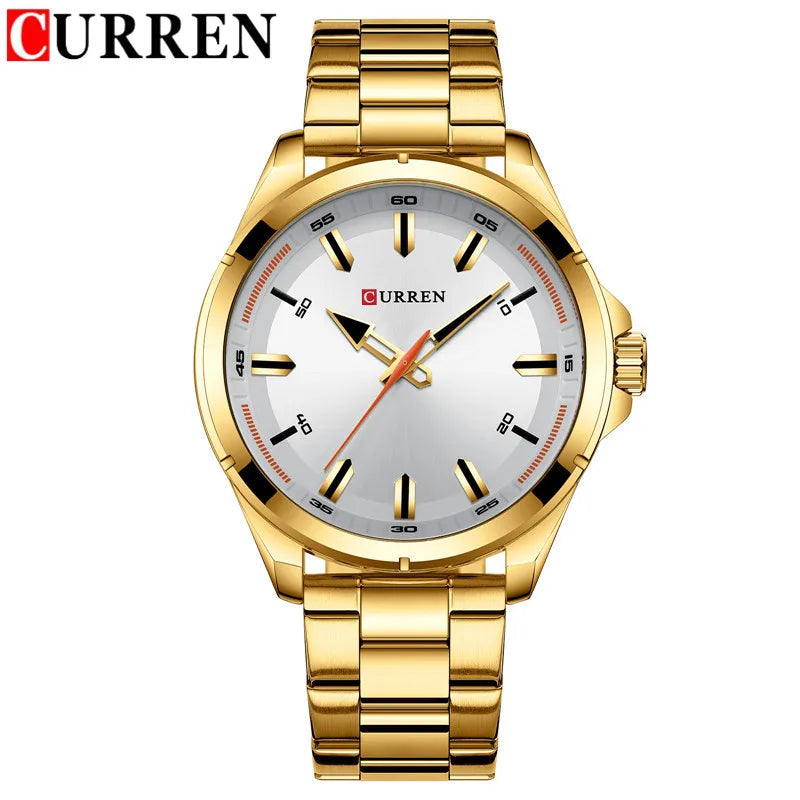 Montre homme CURREN 8225 – Élégance business & style militaire – Bracelet cuir, date, quartz – Cadeau parfait et marque de luxe abordable