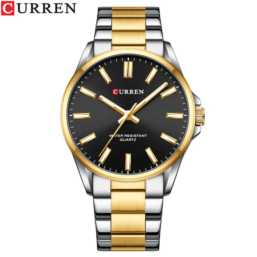Montre homme CURREN 8225 – Élégance business & style militaire – Bracelet cuir, date, quartz – Cadeau parfait et marque de luxe abordable