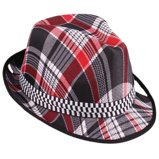 Chapeau Fedora à séchage rapide pour homme et femme – Style jazz à motif écossais – Chapeau Panama printemps/été – Imperméable pour la plage et les activités extérieures