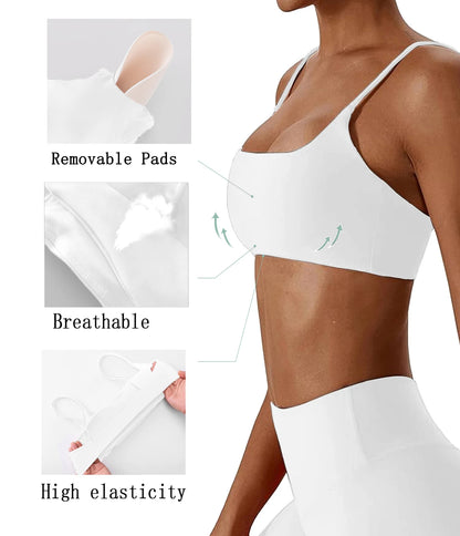 Brassière de sport dos croisé en tissu ultra doux – Top fitness femme de haute qualité, idéal pour yoga, fitness et course