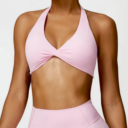 Soutien-gorge de sport femme – Sexy avec joli dos, maintien push-up pour gym, course et yoga | Respirant, forme triangle enveloppante