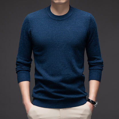 Sweat homme uni à col rond, manches longues, idéal pour l'automne et l'hiver