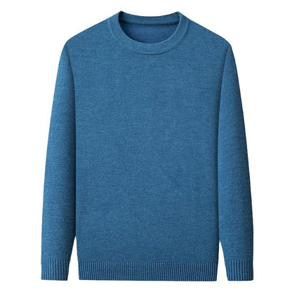 Sweat homme uni à col rond, manches longues, idéal pour l'automne et l'hiver
