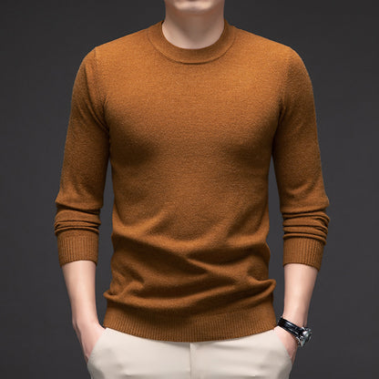 Sweat homme uni à col rond, manches longues, idéal pour l'automne et l'hiver