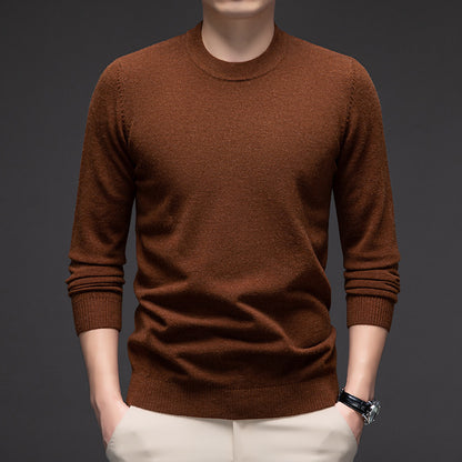 Sweat homme uni à col rond, manches longues, idéal pour l'automne et l'hiver