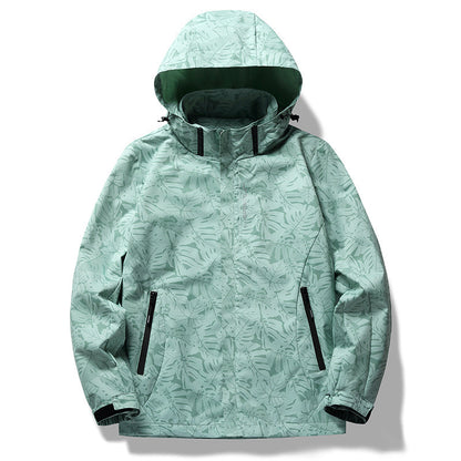 Casual Camouflage Shell Jacket Hooded Color Loose Men